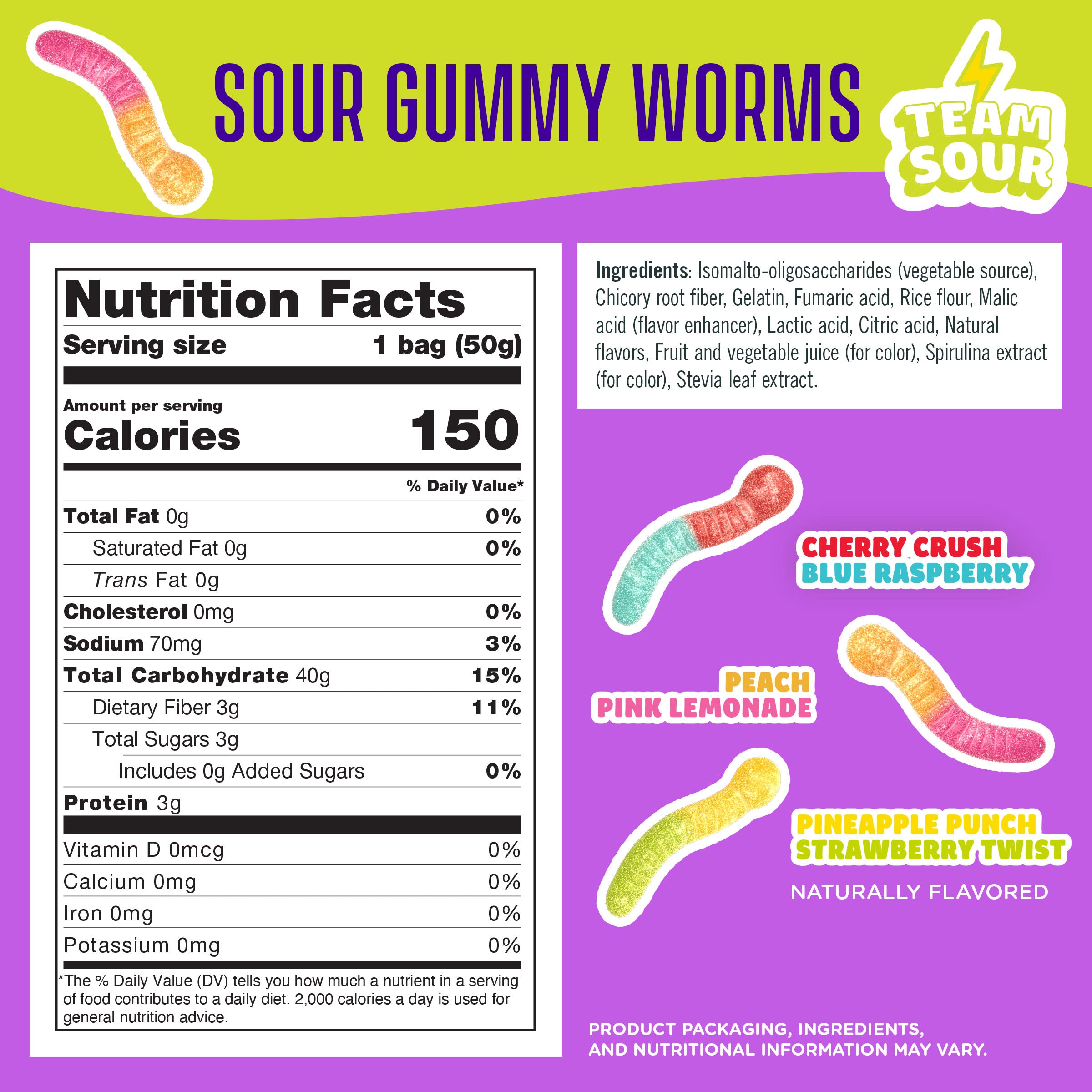 Sour Gummy Worms - View 2