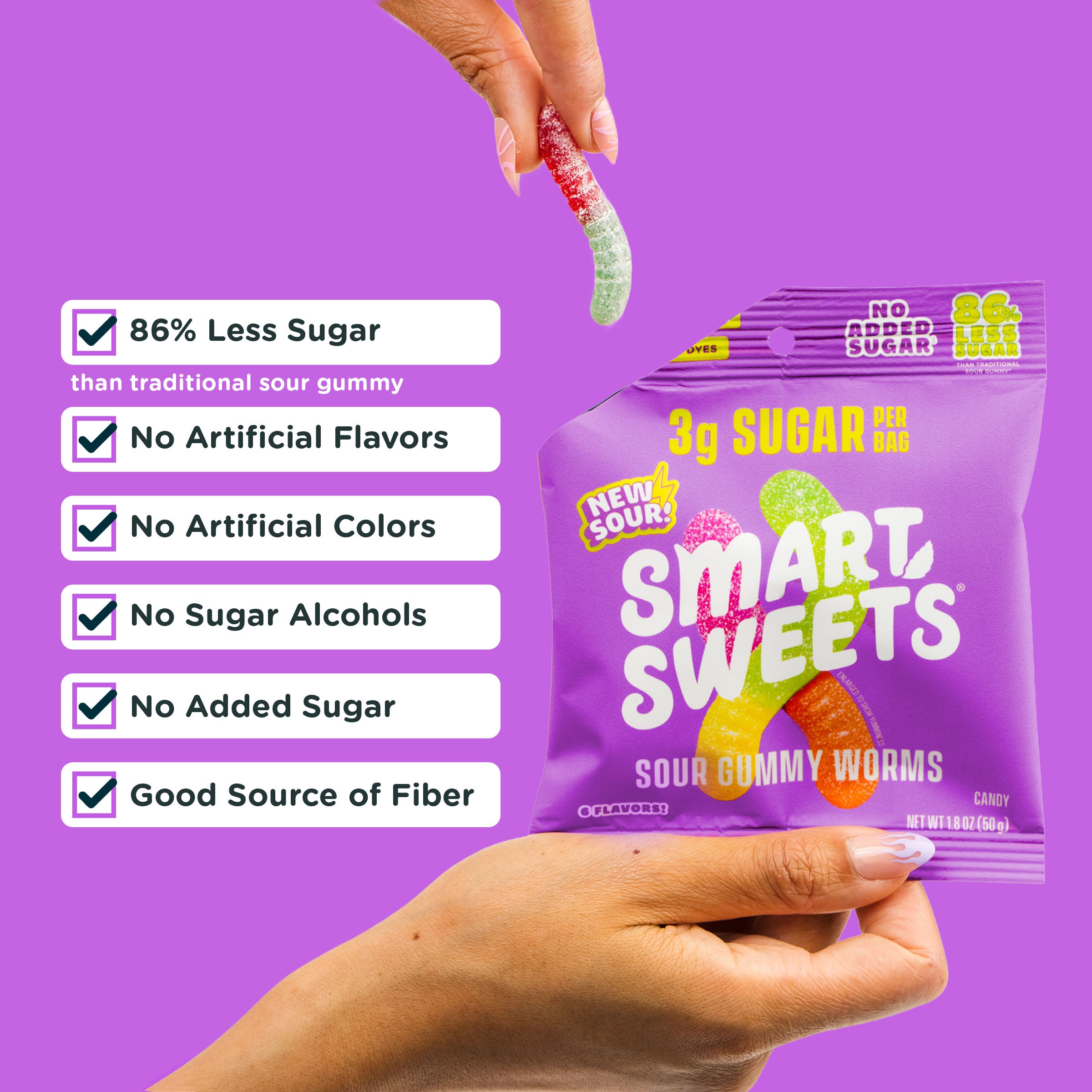 Sour Gummy Worms - View 4